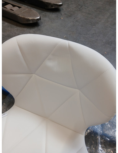 Taboret kosmetyczny QS-06B czarno biały