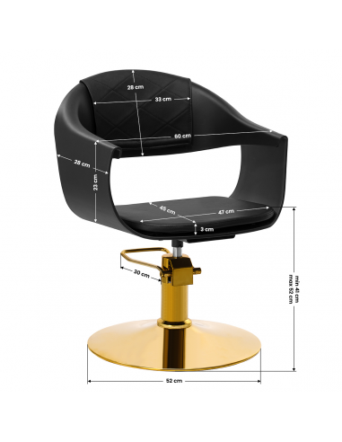 Fotel fryzjerski Gabbiano A364 czarny