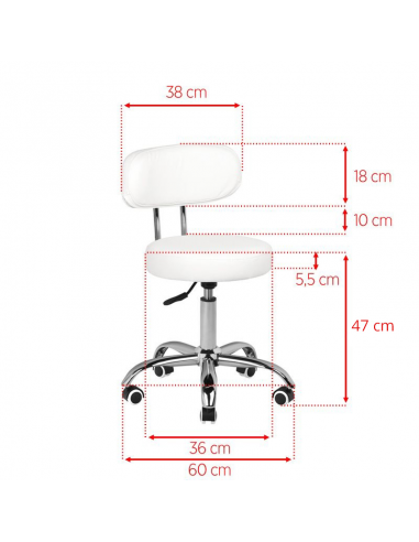 Taboret kosmetyczny do pedicure A-007...