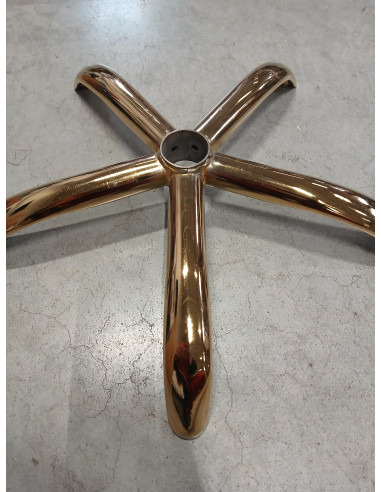 Taboret kosmetyczny QS-06G złoto biały