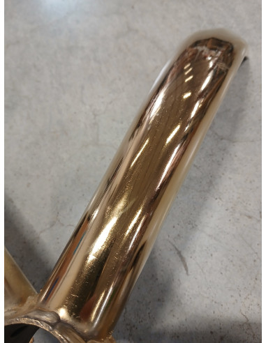 Taboret kosmetyczny QS-06G złoto biały