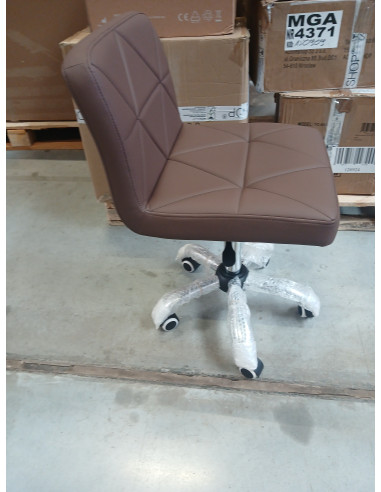 Krzesło kosmetyczne A-529 Brązowe