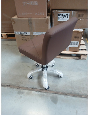 Krzesło kosmetyczne A-529 Brązowe