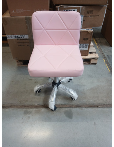 Krzesło kosmetyczne A-529 Jasny-Róż