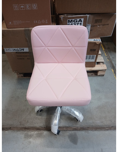 Krzesło kosmetyczne A-529 Jasny-Róż