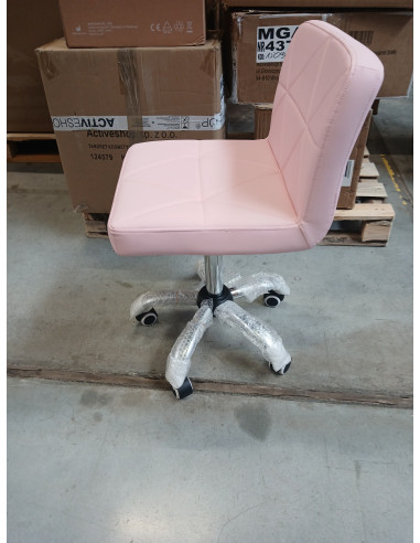 Krzesło kosmetyczne A-529 Jasny-Róż