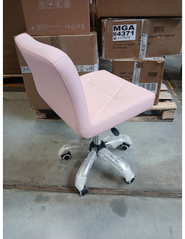 Krzesło kosmetyczne A-529 Jasny-Róż