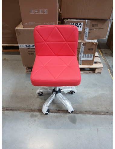 Krzesło kosmetyczne A-529 Czerwony