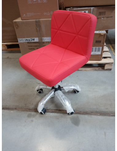 Krzesło kosmetyczne A-529 Czerwony