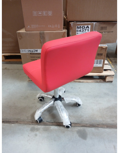 Krzesło kosmetyczne A-529 Czerwony