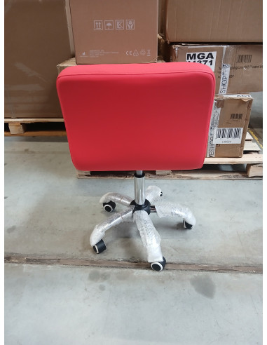 Krzesło kosmetyczne A-529 Czerwony