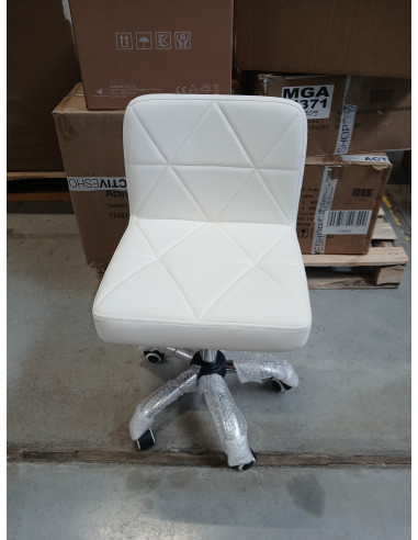 Krzesło kosmetyczne A-529 Białe