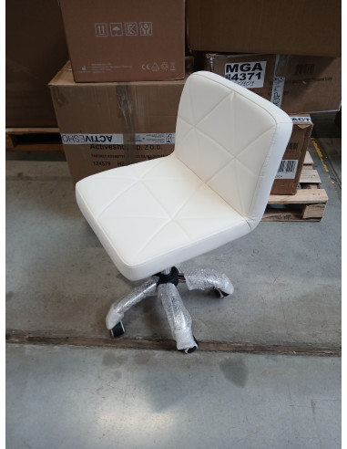 Krzesło kosmetyczne A-529 Białe