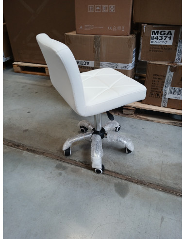 Krzesło kosmetyczne A-529 Białe