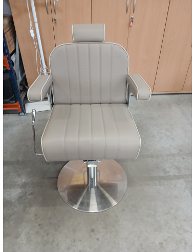 Fotel barberski Gasparo beżowy