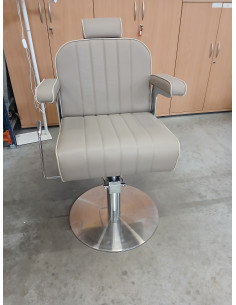 Fotel barberski Gasparo beżowy 2