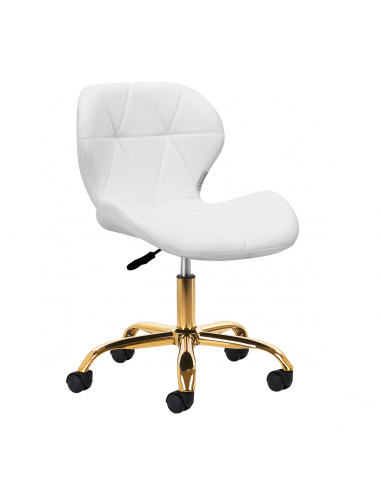 Taboret kosmetyczny QS-06G złoto biały