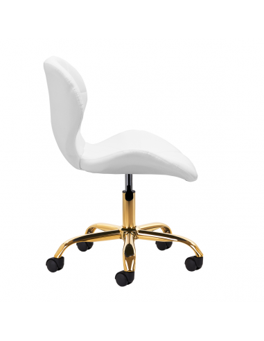 Taboret kosmetyczny QS-06G złoto biały