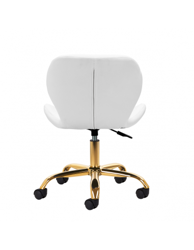 Taboret kosmetyczny QS-06G złoto biały