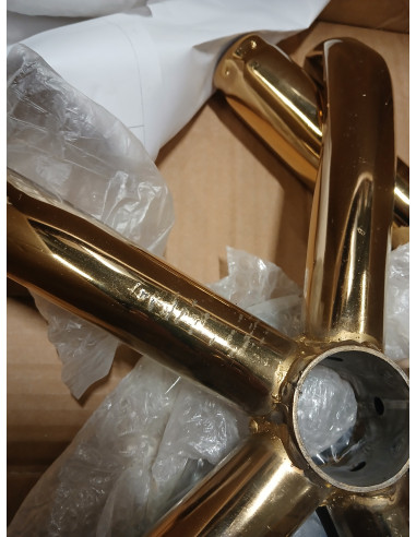 Taboret kosmetyczny QS-06G złoto biały