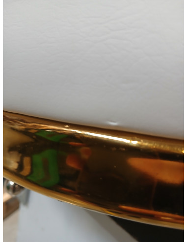 Taboret kosmetyczny Gold AM-961 biały