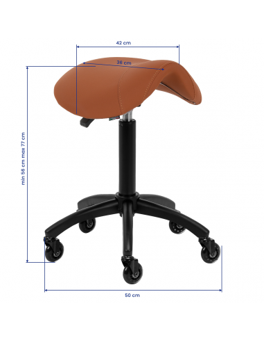 Taboret fryzjerski Gabbiano D032 brązowy