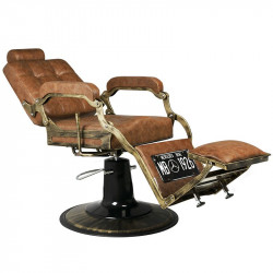 GABBIANO FOTEL BARBERSKI BOSS OLD LEATHER JASNY BRĄZOWY 2