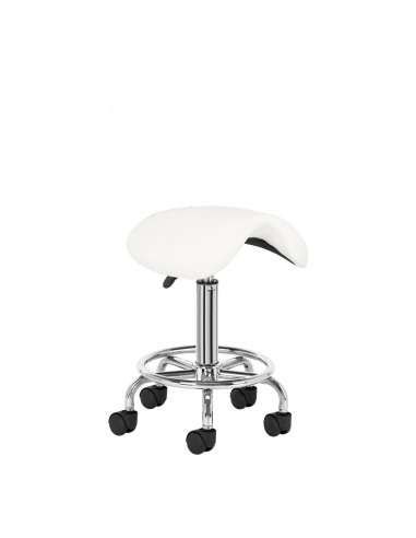 Taboret kosmetyczny 6001 biały bez...