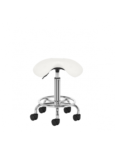 Taboret kosmetyczny 6001 biały bez...