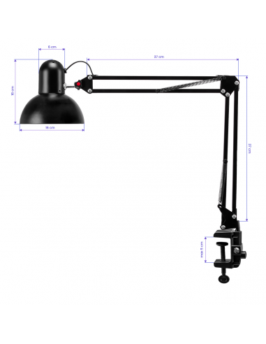 Lampa na biurko PiX 314 czarna