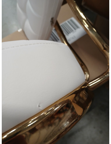 Taboret kosmetyczny Gold AM-961 biały