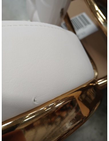 Taboret kosmetyczny Gold AM-961 biały