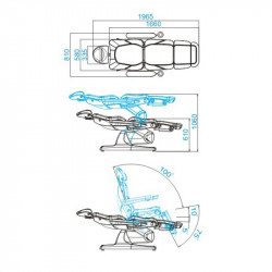 FOTEL KOSMETYCZNY ELEKTR. AZZURRO 870 3 SILN. BIAŁY 2