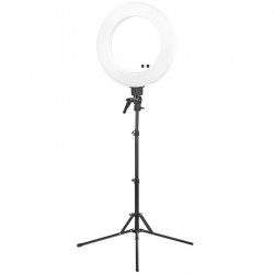 LAMPA LIGHT RING 18" 48W LED BIAŁA + STATYW