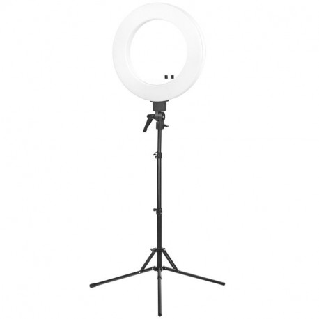 LAMPA LIGHT RING 18" 48W LED BIAŁA + STATYW