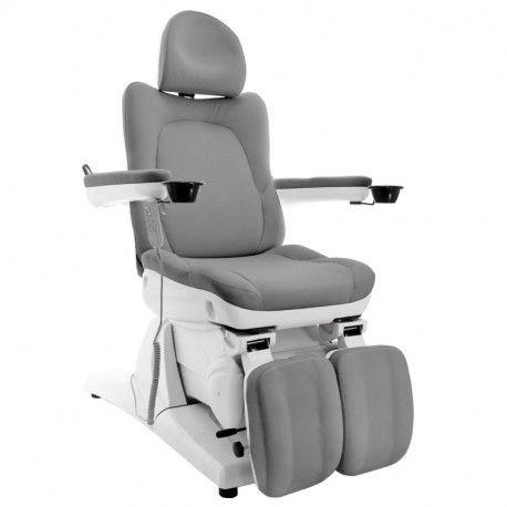 FOTEL KOSMETYCZNY ELEKTR. AZZURRO 870S PEDI 3 SILN. SZARY