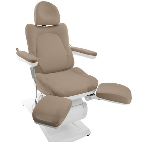 FOTEL KOSMETYCZNY ELEKTR. AZZURRO 870S PEDI 3 SILN. CAPPUCCINO